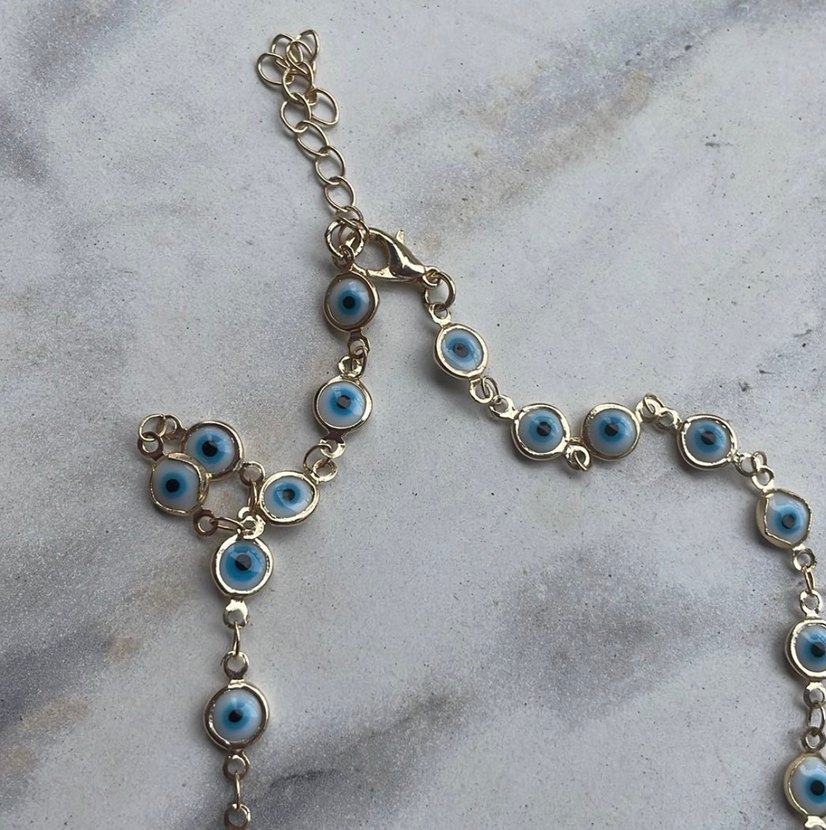 Uzun Boncuklu Turkuaz Bohem Kolye - Görsel 2