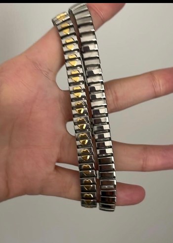 Altın Kalpli Kemerli Kadın Bileklik - Görsel 2