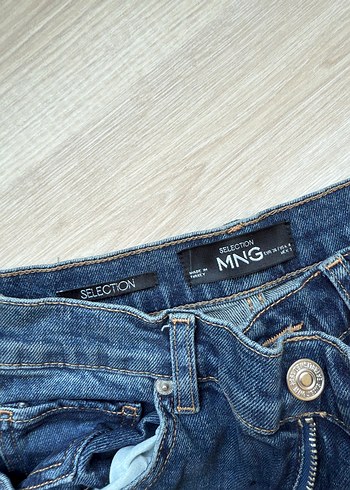Mango Mango Lacivert Geniş Paça Kot Pantolon