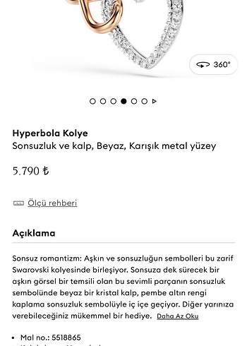 swarovski Swarovski Mini Zincir Detaylı Pembe Kolye