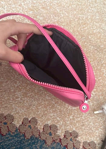 Pembe Kadın Çapraz Çanta Fermuarlı - Görsel 2