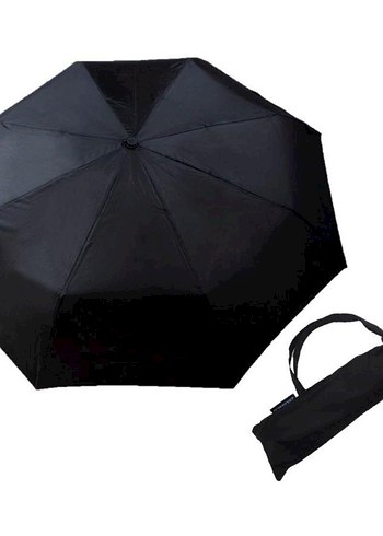 Fermuarlı Siyah Minimalist  Şemsiye - Görsel 3