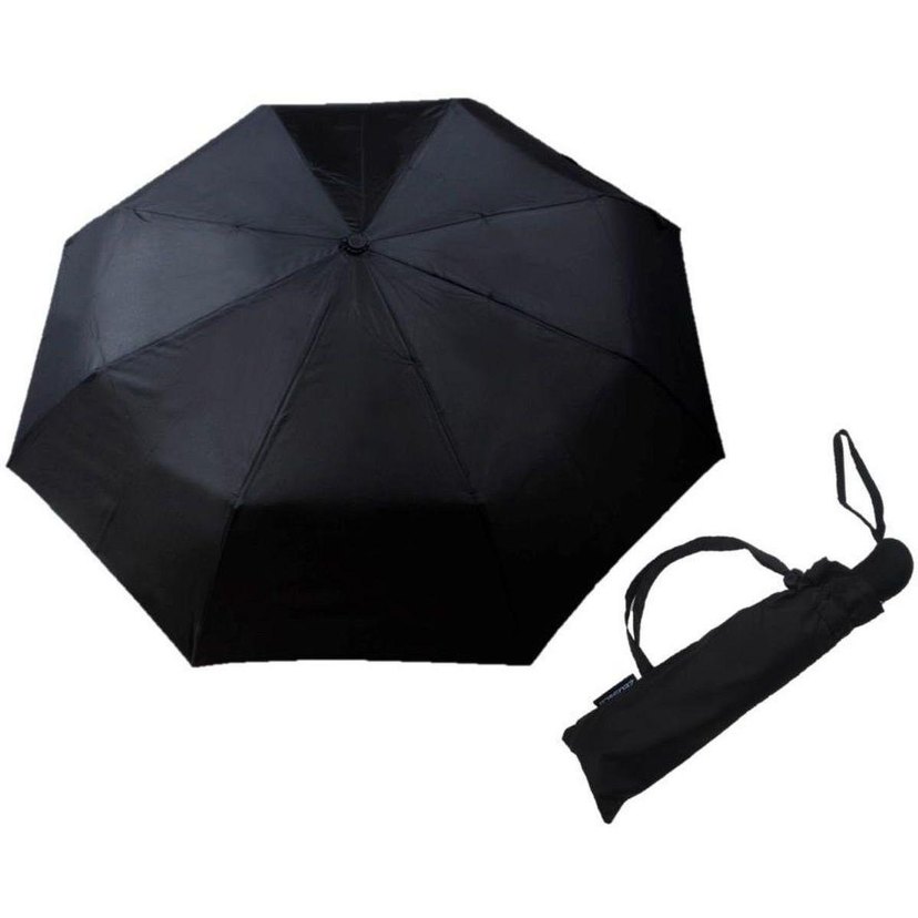 Fermuarlı Siyah Minimalist  Şemsiye - Görsel 3