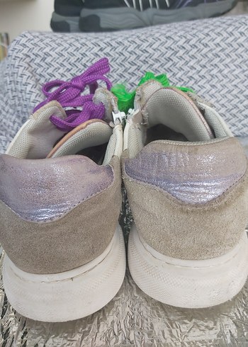 Renkli Bağcıklı Kız çocuk Spor Ayakkabı - Görsel 5