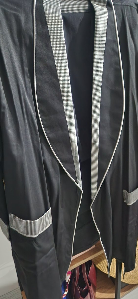 Gri erkek Uzun Kol Street Wear Sabahlık - Görsel 4