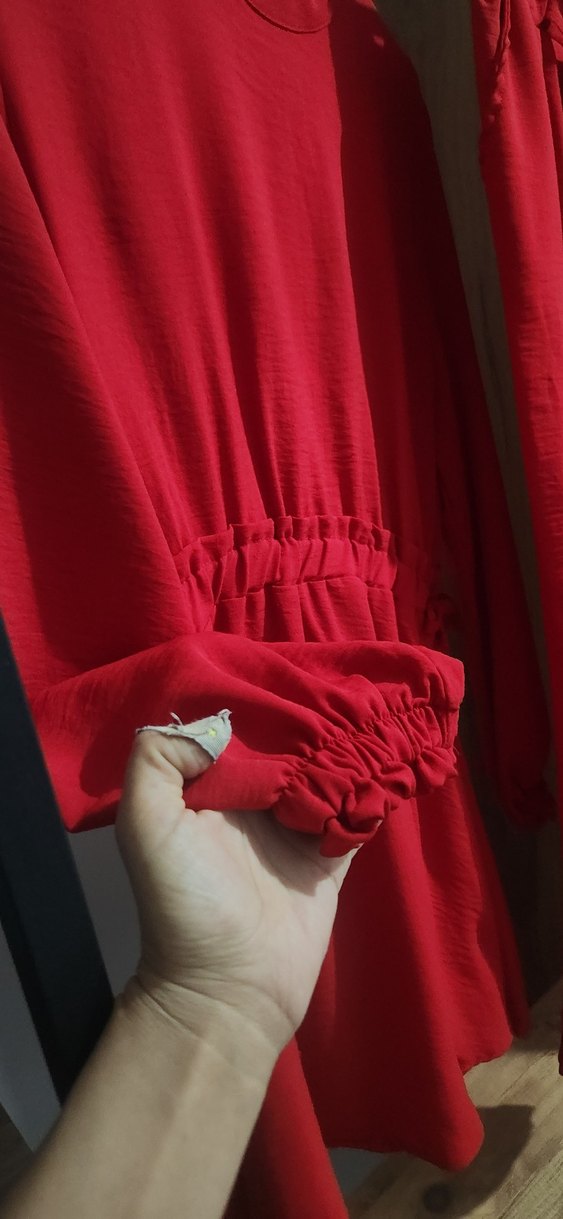 Kırmızı Midi Rahat Kadın takım - Görsel 3