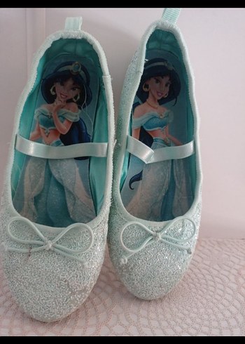 Turkuaz Parlak Kız Babet Ayakkabı - Görsel 2