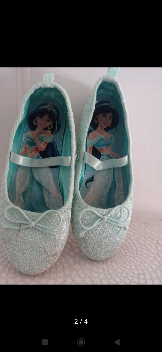 Turkuaz Parlak Kız Babet Ayakkabı - Görsel 2