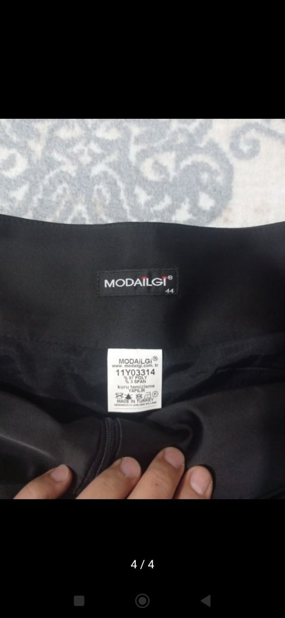 Kadın Siyah Pilili Midi Kalem Etek - Görsel 3