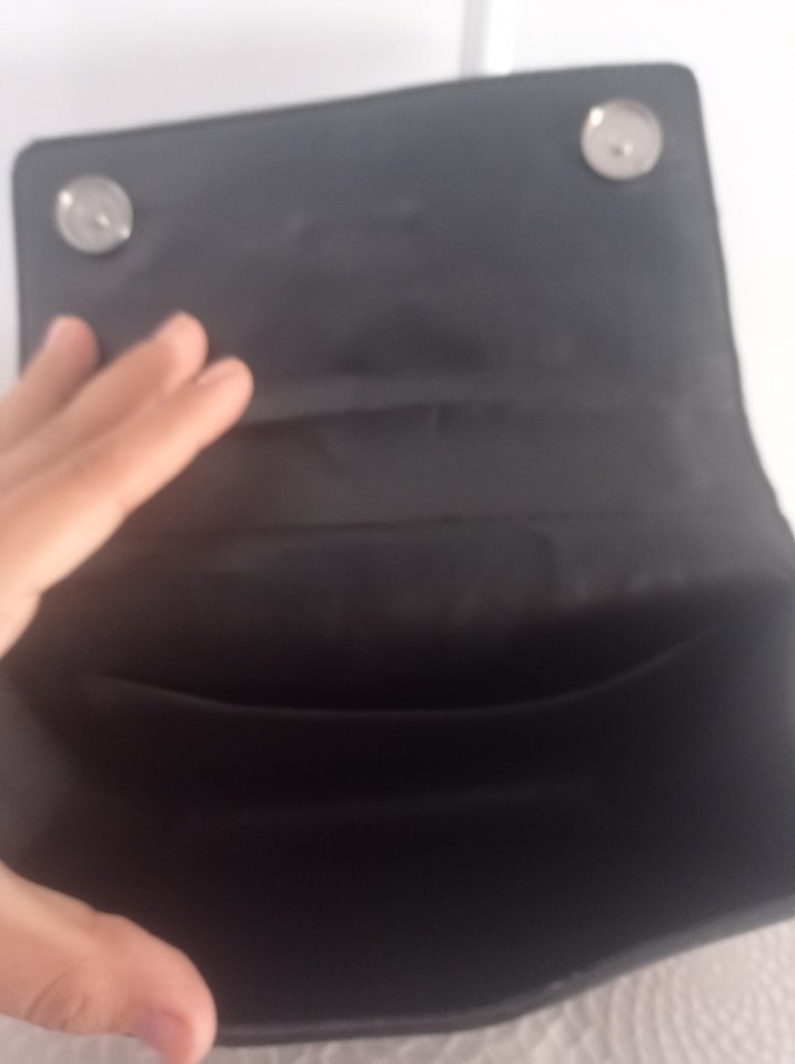 Zincir Detaylı Siyah Deri Kadın Çanta - Görsel 3