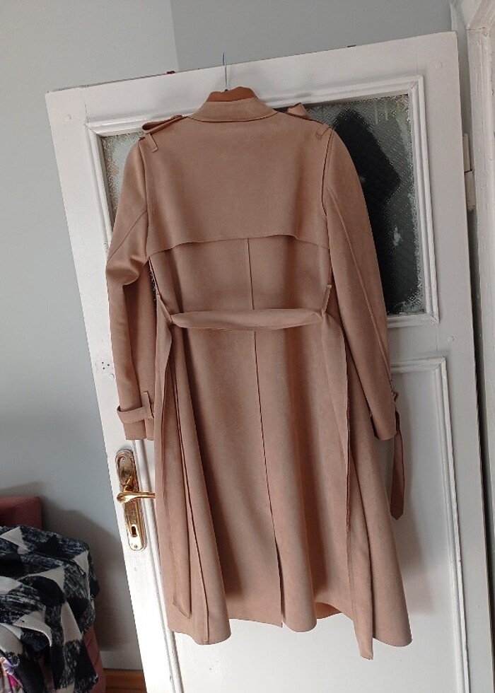 Süet trenckot  - Görsel 3