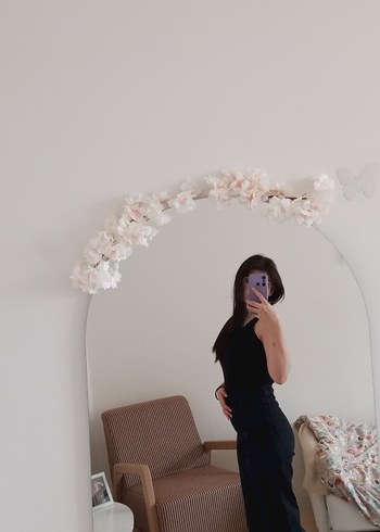 Siyah Rahat Kesim kot pantolon yüksek bel - Görsel 3