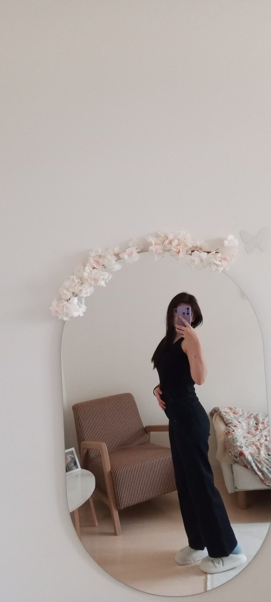 Siyah Rahat Kesim kot pantolon yüksek bel - Görsel 3