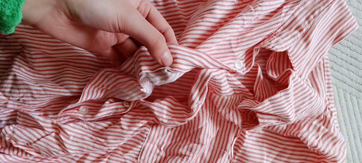 Düğmeli Pembe Kısa Kollu Gömlek - Görsel 2