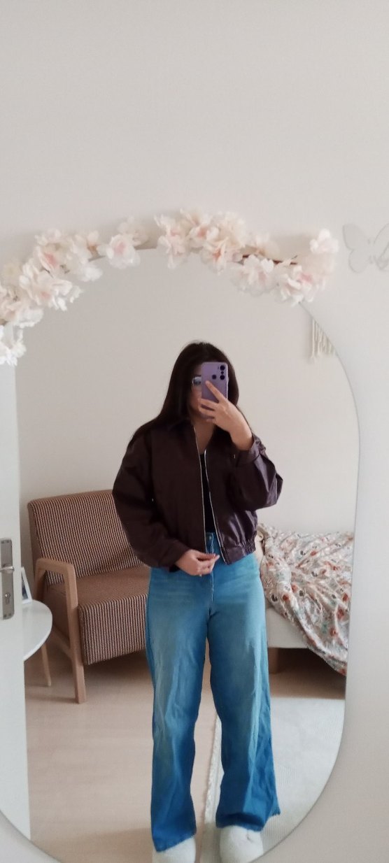 Kadın bordo Deri Midi Ceket - Görsel 2