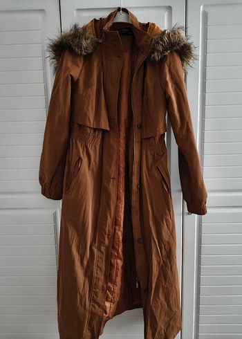 Kürklü Kahverengi mont - Görsel 2