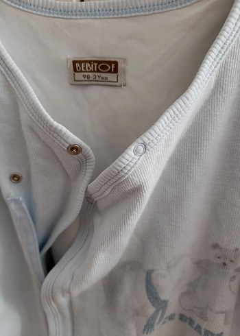 Uzun Kollu Beyaz Bebek Tulum - Görsel 3