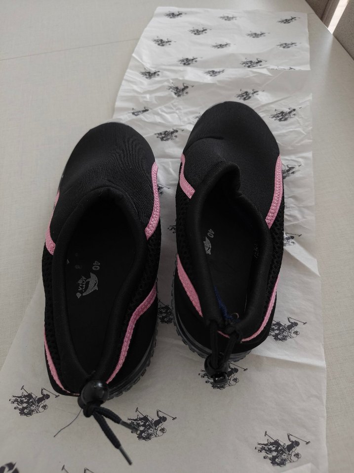 Kadın Pembe Siyah Spor Su Ayakkabısı Velcro - Görsel 2