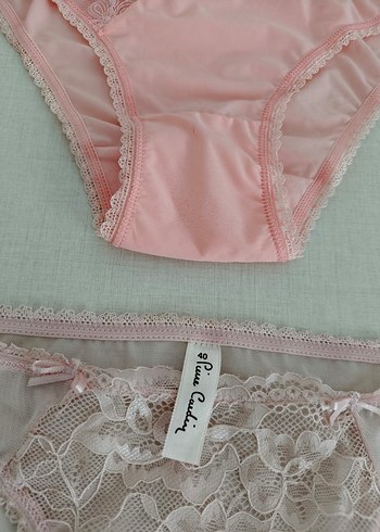Pembe Nakışlı Midi Kadın İç Çamaşırı - Görsel 4