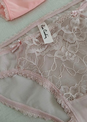 Pembe Nakışlı Midi Kadın İç Çamaşırı - Görsel 2