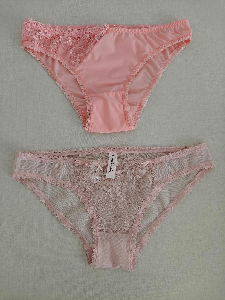 Pembe Nakışlı Midi Kadın İç Çamaşırı - Görsel 5