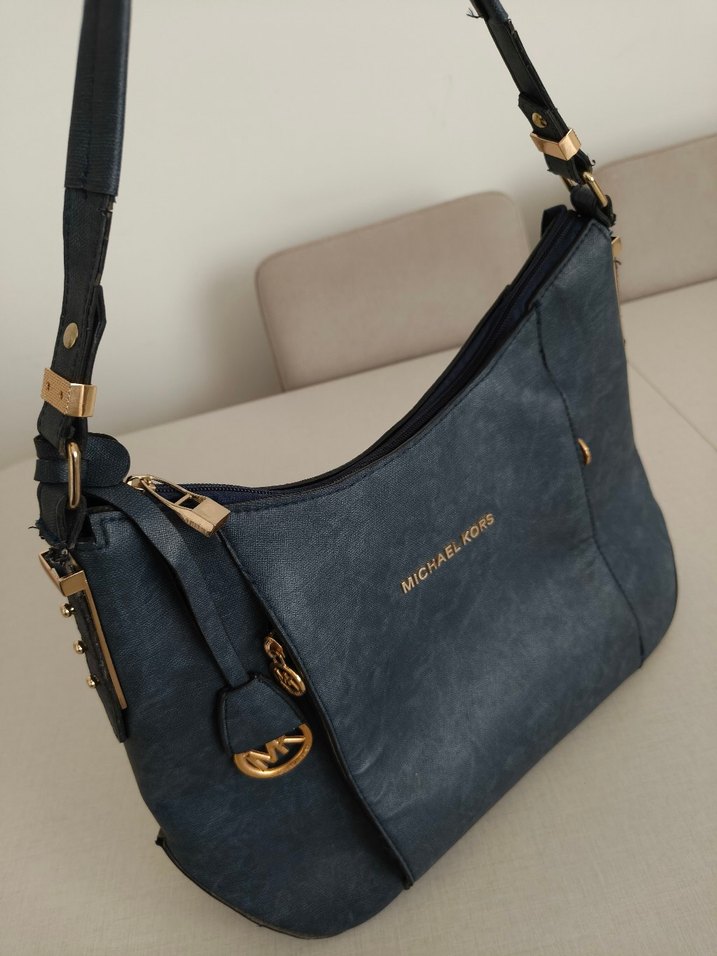 Michael Kors Lacivert Süet Kadın Çanta - Görsel 4