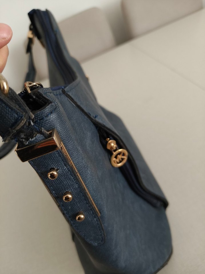 Michael Kors Lacivert Süet Kadın Çanta - Görsel 5