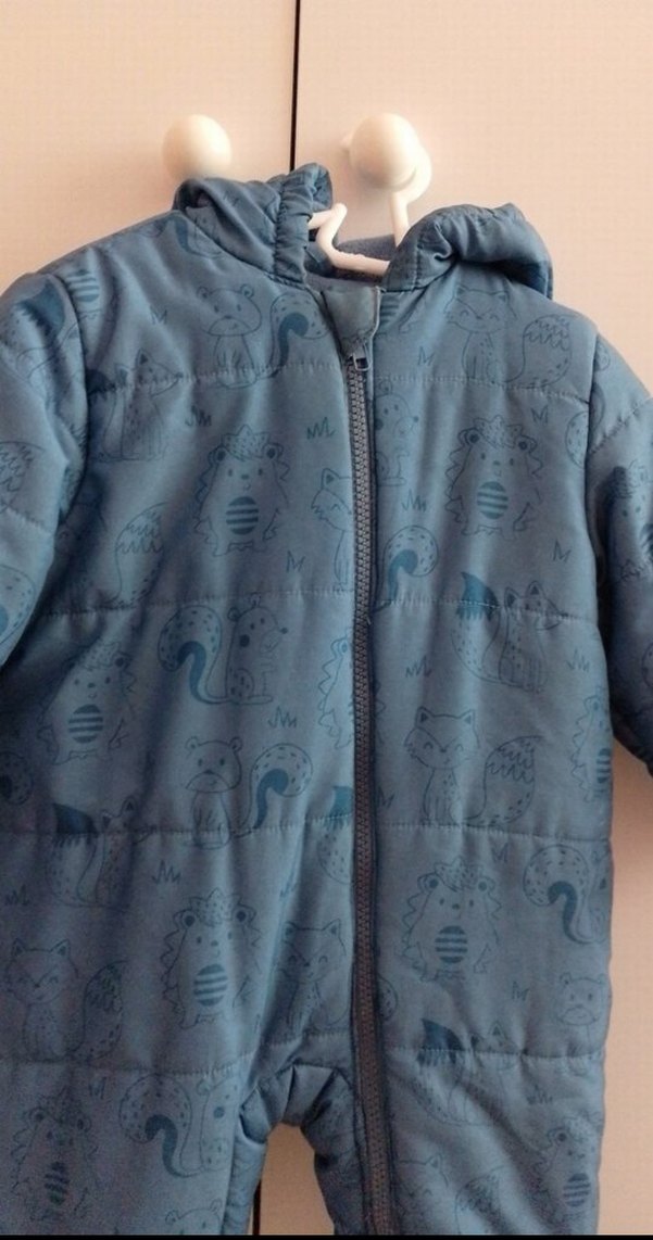 Mavi Fermuarlı Bebek Tulumu - Görsel 3