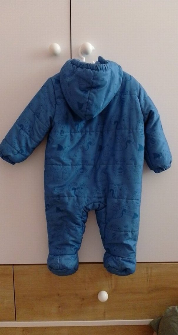 Mavi Fermuarlı Bebek Tulumu - Görsel 2