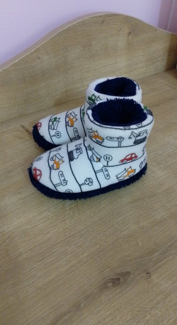 Çok Renkli Erkek Çocuk Sıcak panduf - Görsel 2