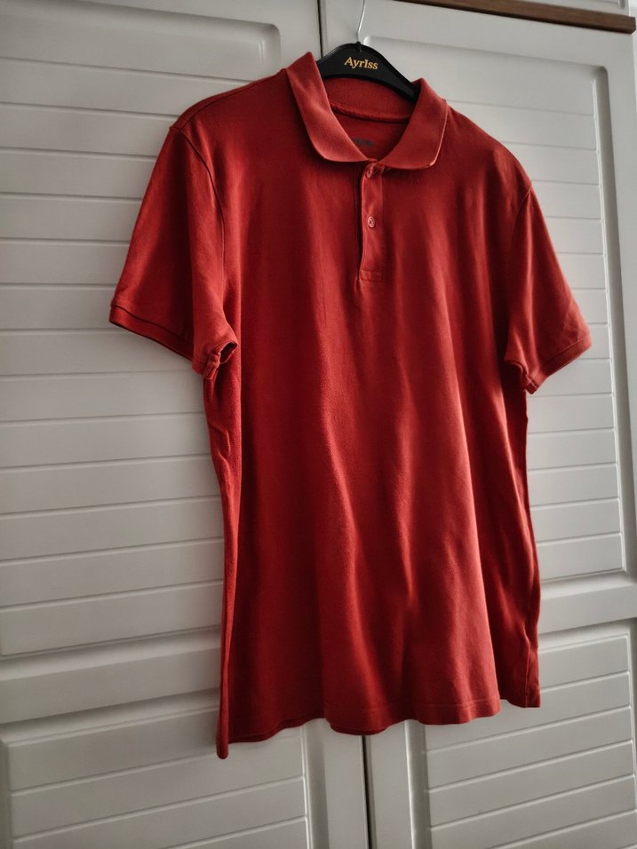 Erkek Turuncu Kısa Kollu Polo Tişört - Görsel 5