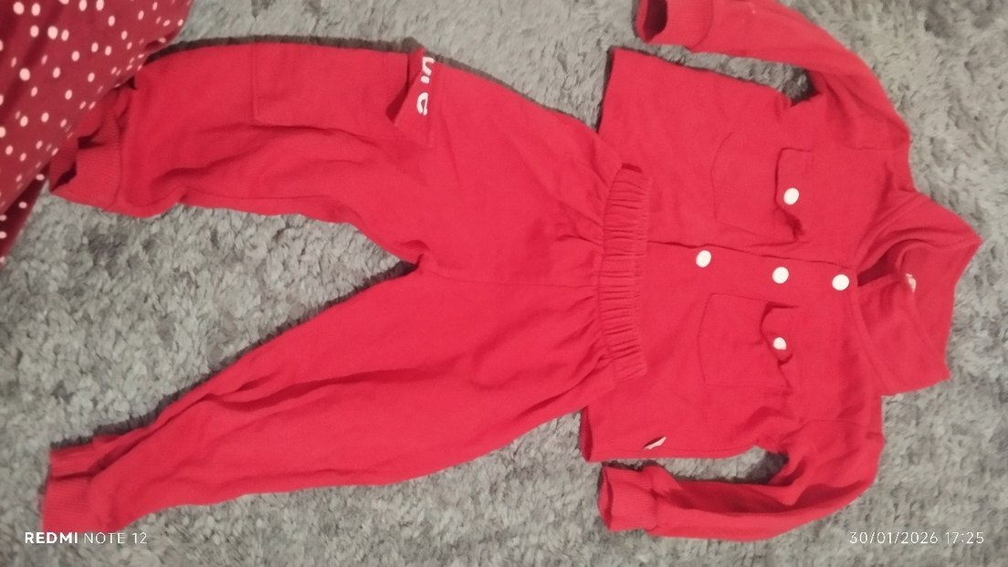 Pembe Uzun Kollu Örgü Bebek Kız Takımı - Görsel 4