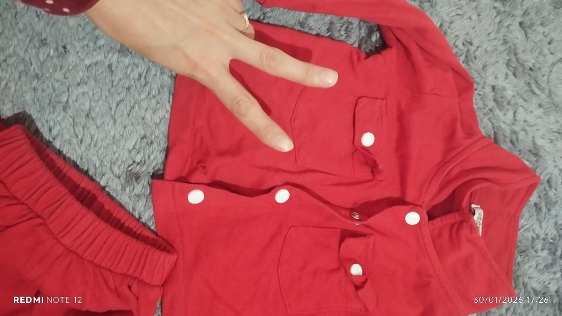 Pembe Uzun Kollu Örgü Bebek Kız Takımı - Görsel 5