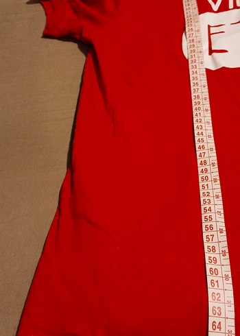 Kırmızı Baskılı Kısa Kollu Tişört - Görsel 3