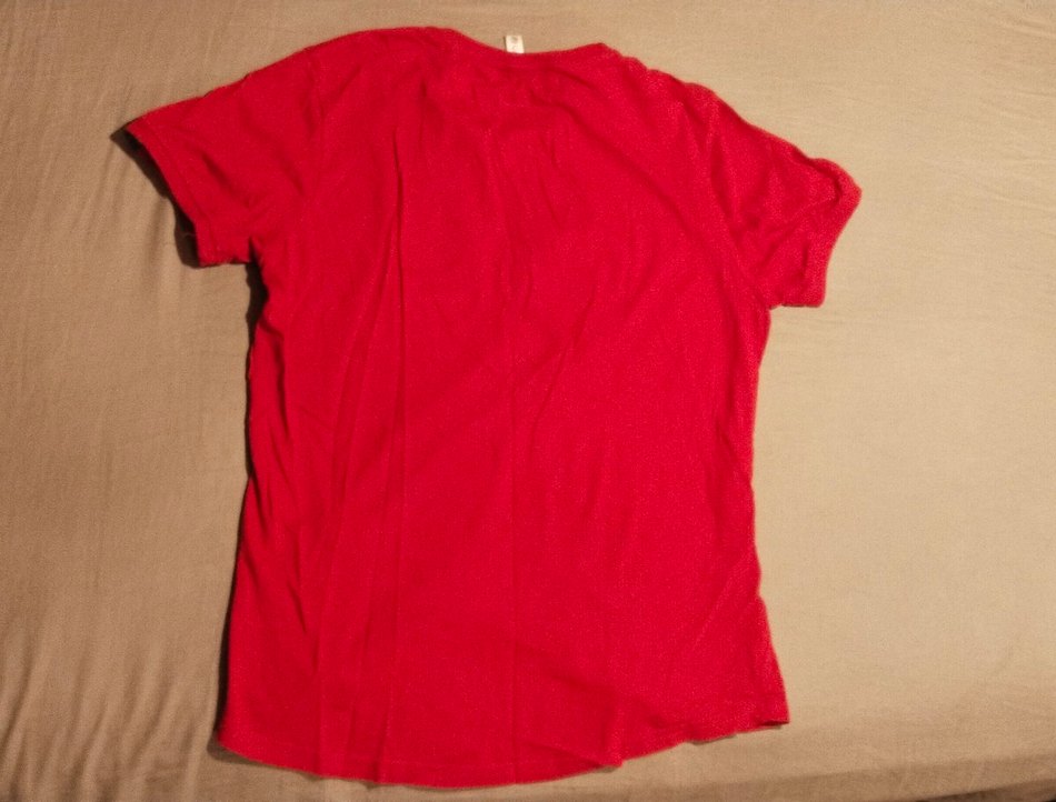 Kırmızı Baskılı Kısa Kollu Tişört - Görsel 5
