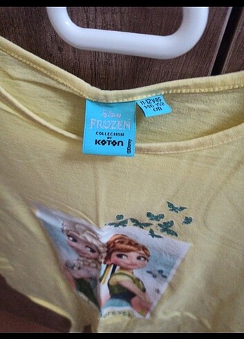 11-12 Yaş Beden Koton frozen baskılı t-shirt