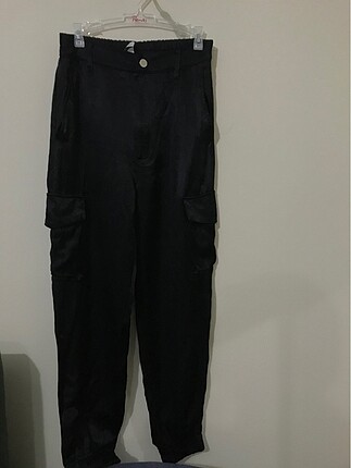Zara saten kargo pantolon