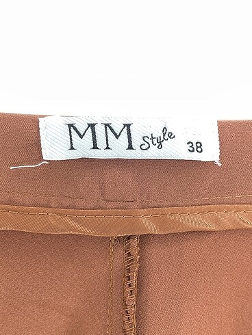 38 Beden kahverengi Renk PreLoved Kumaş Pantolon %70 İndirimli.