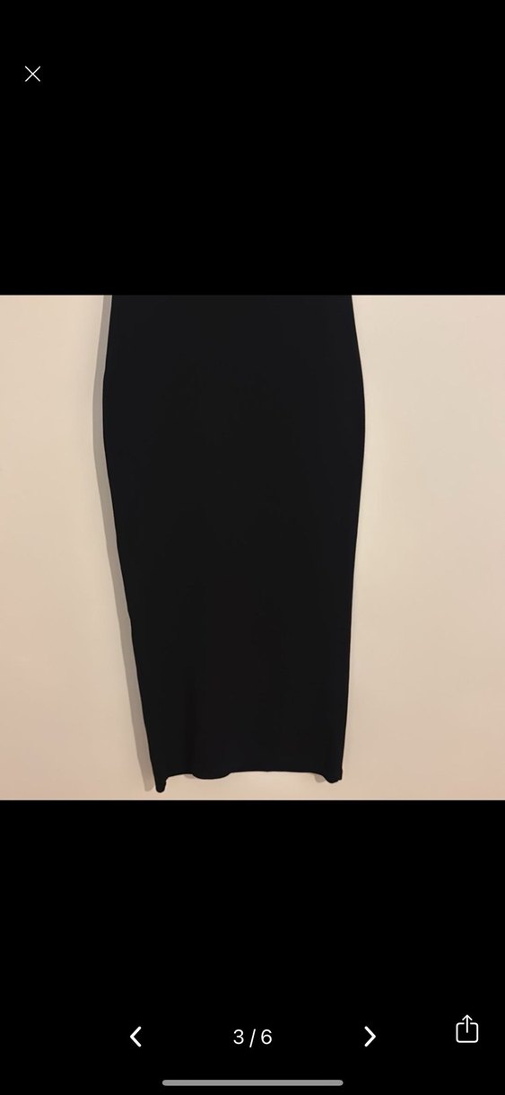 Siyah çapraz Yaka Uzun Elbise - Görsel 3