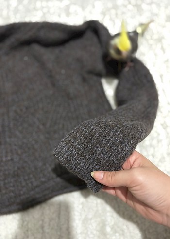 Kahverengi Triko Boğazlı Kadın Kazak - Görsel 5