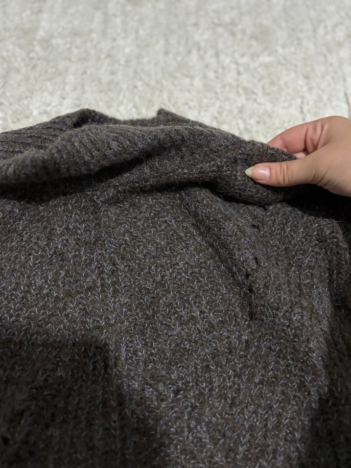 Kahverengi Triko Boğazlı Kadın Kazak - Görsel 4