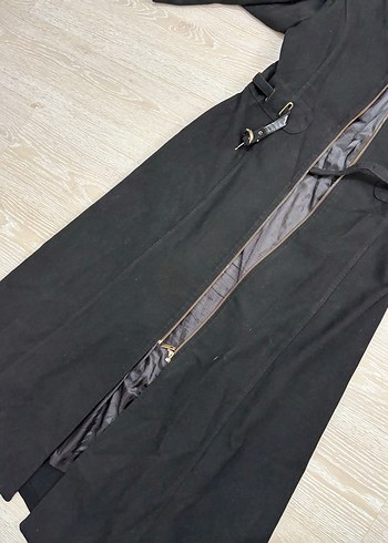 Siyah Uzun Kadın Kaban - Görsel 4