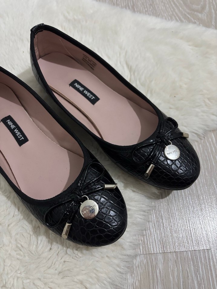 Siyah Yılan Desenli Tokalı Kadın Babet - Görsel 2