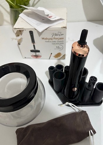 Makyaj Fırçası Temizleme Cihazı Siyah - Görsel 2