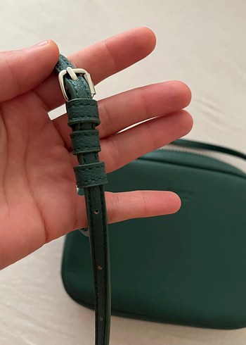 Beden yeşil Renk Pull and Bear Kadın Yeşil Deri Çapraz Çanta