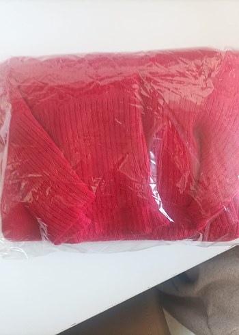 Kırmızı Kadın Triko Kazak - Görsel 4