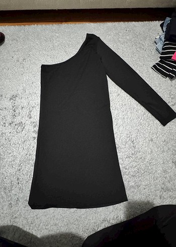 Siyah Uzun Kollu Kadın Triko Elbise - Görsel 2