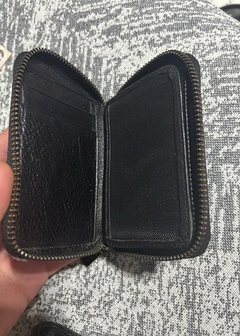 Diğer Siyah Deri Fermuarlı Kadın Cüzdanı