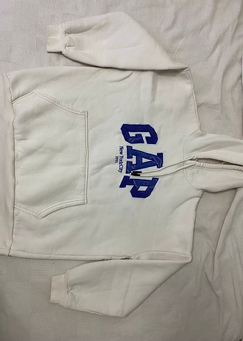 Kapüşonlu Beyaz Sweatshirt