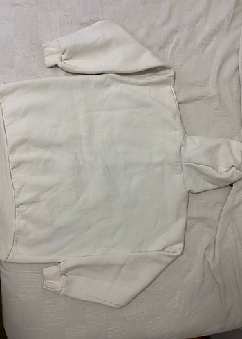 m Beden beyaz Renk Kapüşonlu Beyaz Sweatshirt